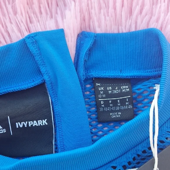 Adidas Electric Blue Mesh Long Sleeve Shirt - Picture 5 of 6